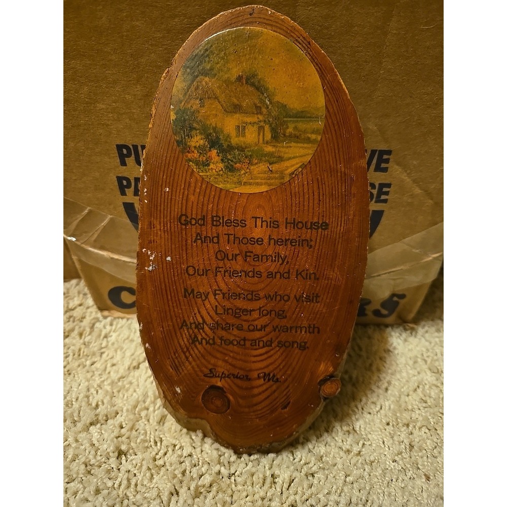 vintage-style house‎ blessing plaque